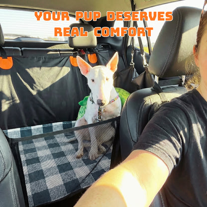 PU Leather Hard Bottom Backseat Extender Car Seat Cover For Dogs