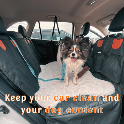 PU Leather Hard Bottom Backseat Extender Car Seat Cover For Dogs