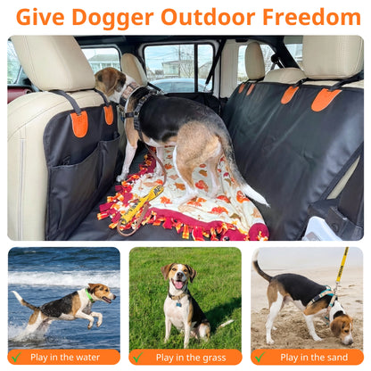 PU Leather Hard Bottom Backseat Extender Car Seat Cover For Dogs