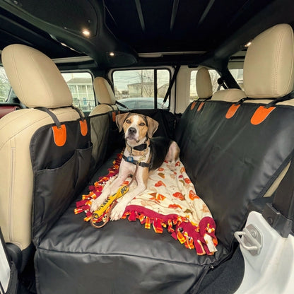 PU Leather Hard Bottom Backseat Extender Car Seat Cover For Dogs