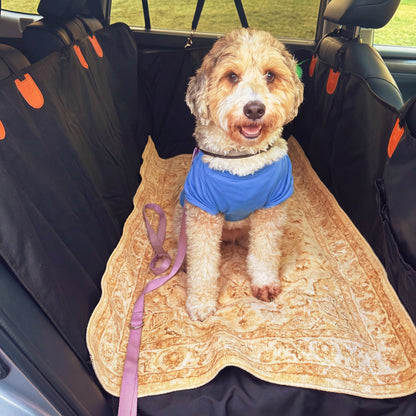 PU Leather Hard Bottom Backseat Extender Car Seat Cover For Dogs